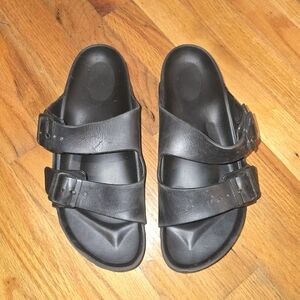 Birkenstock Black Arizona Essentials EVA Sandals Size 41 W 10 M 8